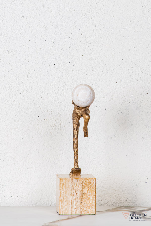 Lirra Gymnast Sculpture - Antique Gold