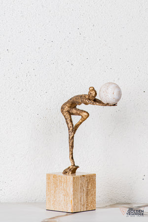 Lirra Gymnast Sculpture - Antique Gold