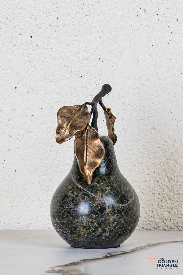 Eden Marble Pear TableTop Decor - Black