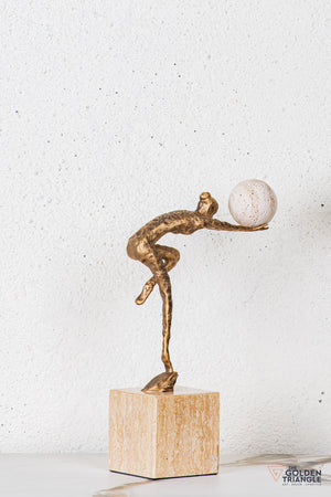 Lirra Gymnast Sculpture - Antique Gold