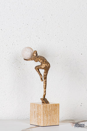 Lirra Gymnast Sculpture - Antique Gold