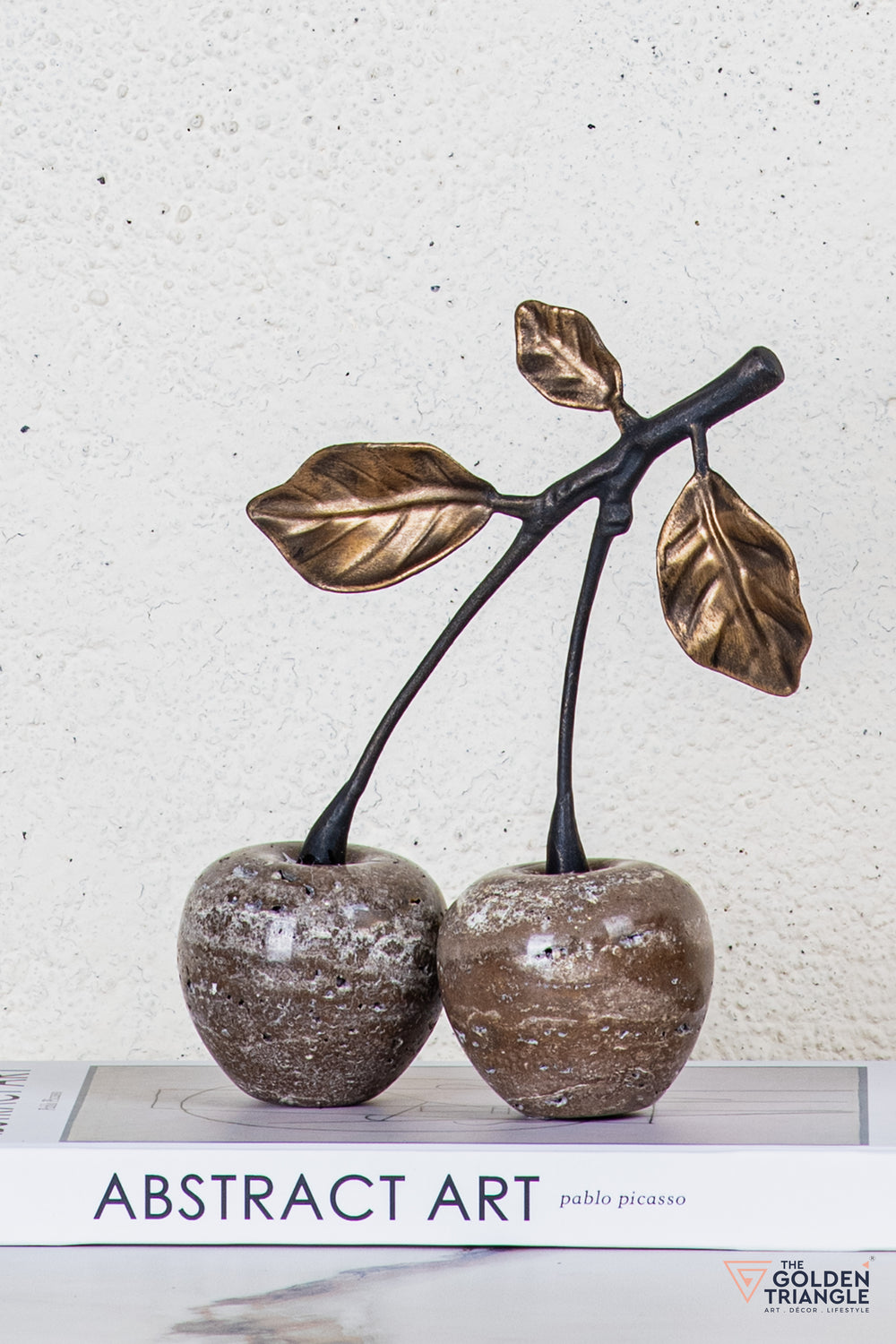 Frutto Travertine Cherry TableTop Decor - Brown