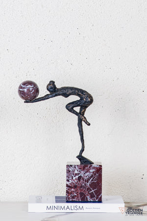 Lirra Gymnast Sculpture - Antique Black