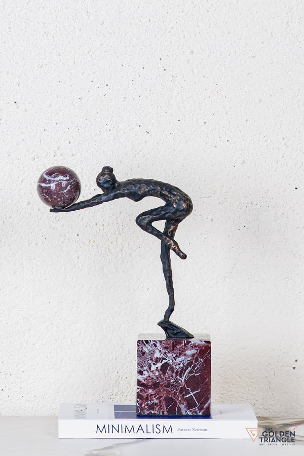Lirra Gymnast Sculpture - Antique Black