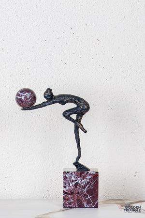 Lirra Gymnast Sculpture - Antique Black