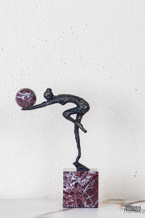 Lirra Gymnast Sculpture - Antique Black