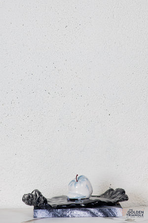 Luna Glass Platter - Black