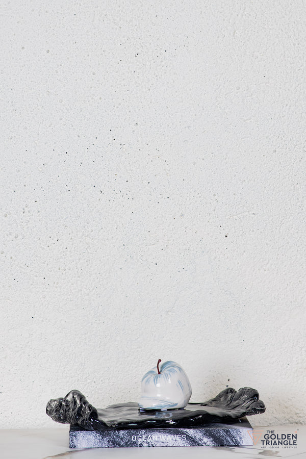 Luna Glass Platter - Black