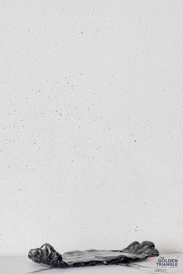 Luna Glass Platter - Black