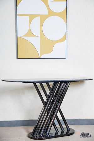 Enzo Console Table - Gun Metal