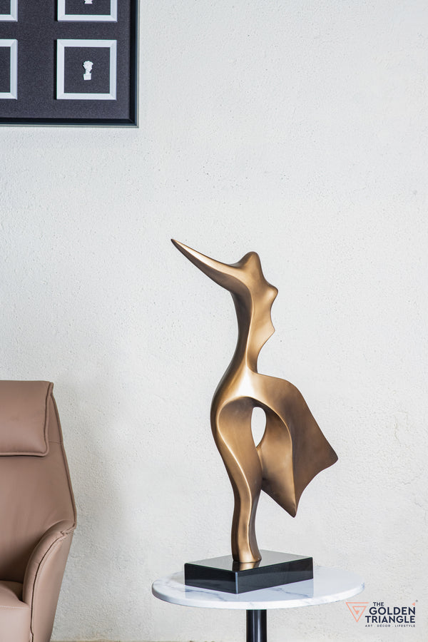 Jive Abstract Sculpture - Gold
