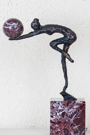 Lirra Gymnast Sculpture - Antique Black