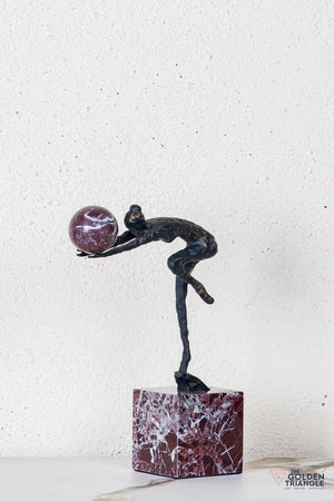 Lirra Gymnast Sculpture - Antique Black