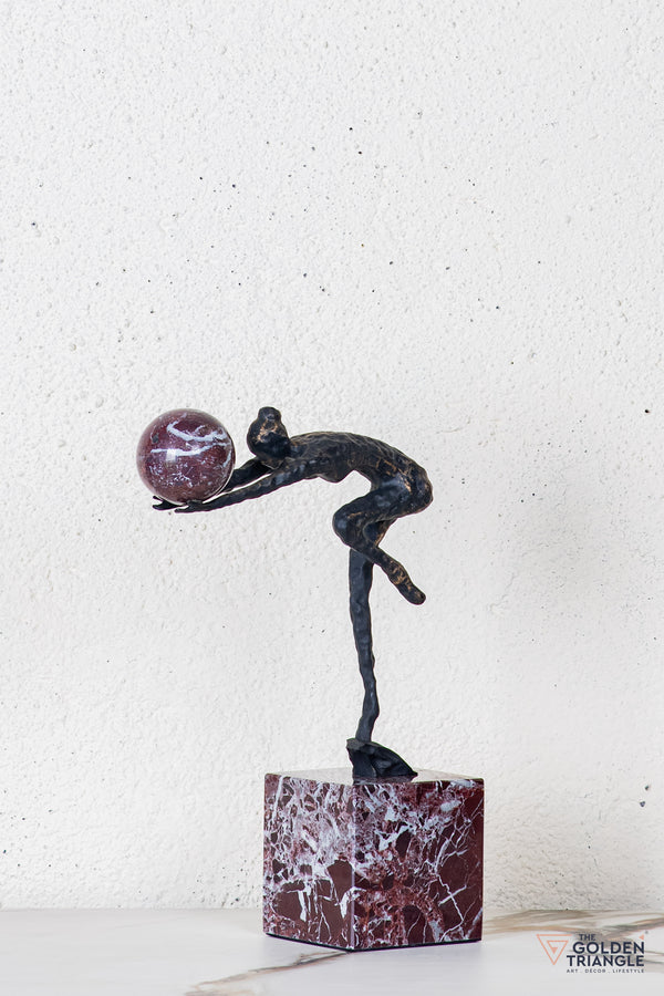 Lirra Gymnast Sculpture - Antique Black