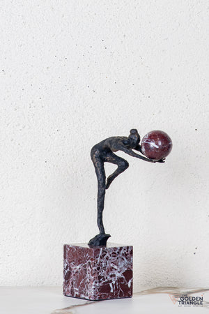 Lirra Gymnast Sculpture - Antique Black