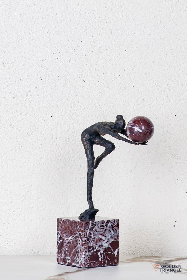 Lirra Gymnast Sculpture - Antique Black