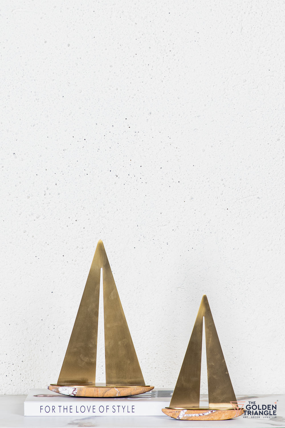 Fluer Marble Boat Tabletop Decor