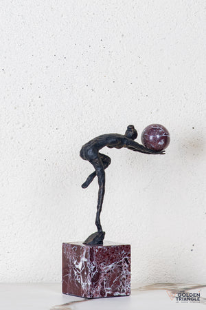 Lirra Gymnast Sculpture - Antique Black