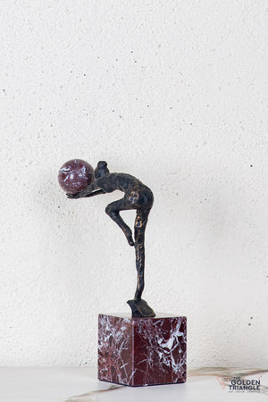 Lirra Gymnast Sculpture - Antique Black