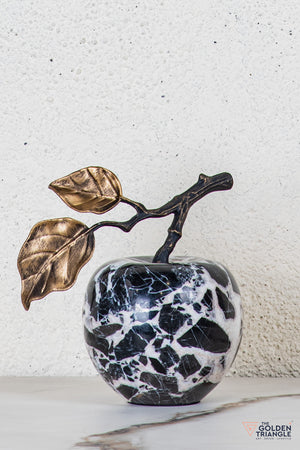 Pomona Marble Apple TableTop Decor - Black