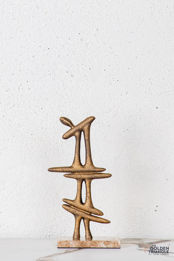 Auren Abstract Sculpture - Antique Gold