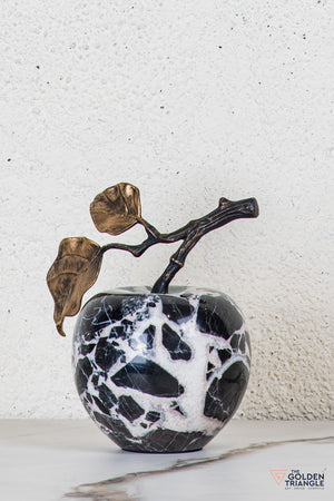 Pomona Marble Apple TableTop Decor - Black