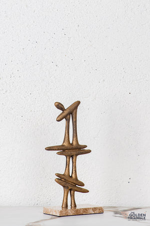 Auren Abstract Sculpture - Antique Gold