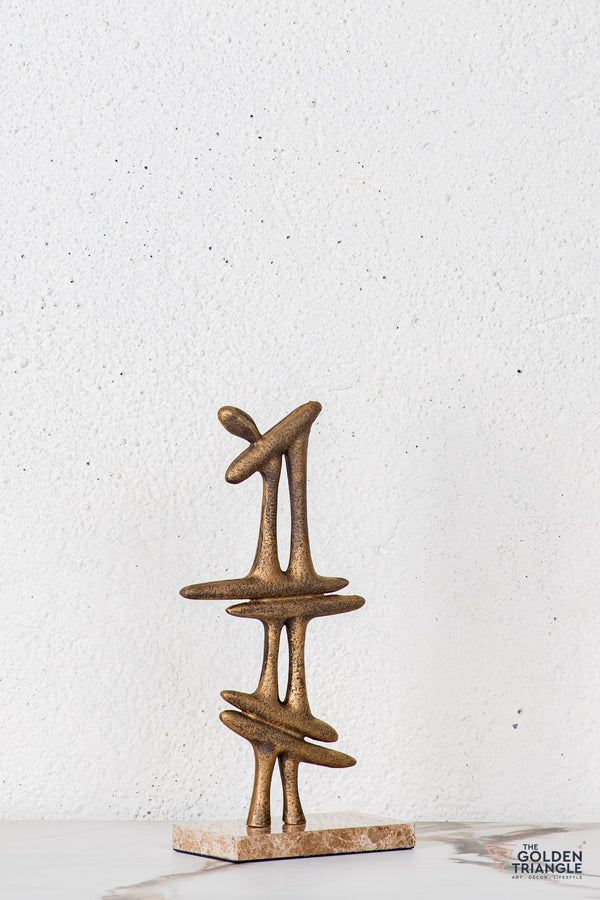 Auren Abstract Sculpture - Antique Gold