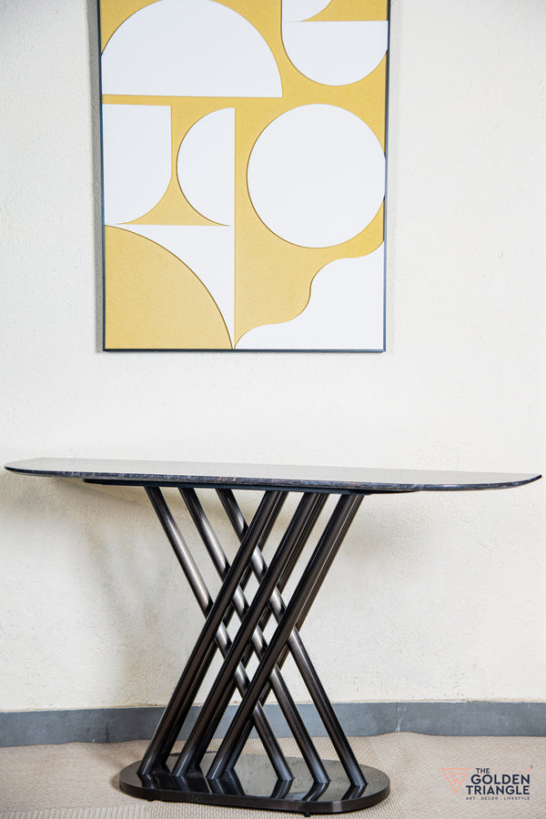 Enzo Console Table - Gun Metal
