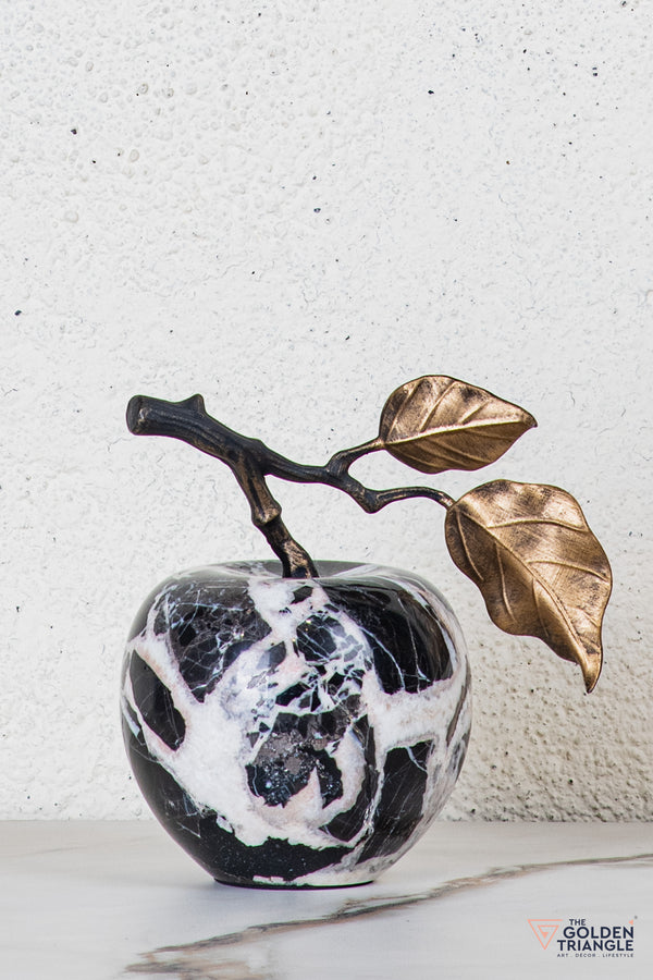 Pomona Marble Apple TableTop Decor - Black