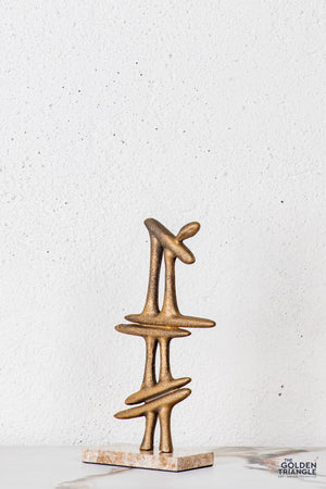 Auren Abstract Sculpture - Antique Gold