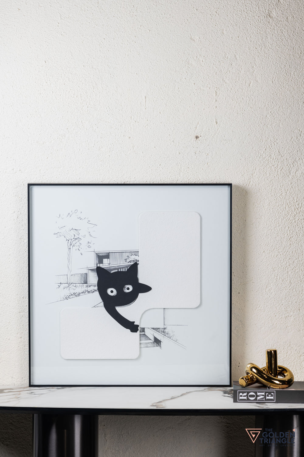Cat Abstract 3D Wall Art Frame - C