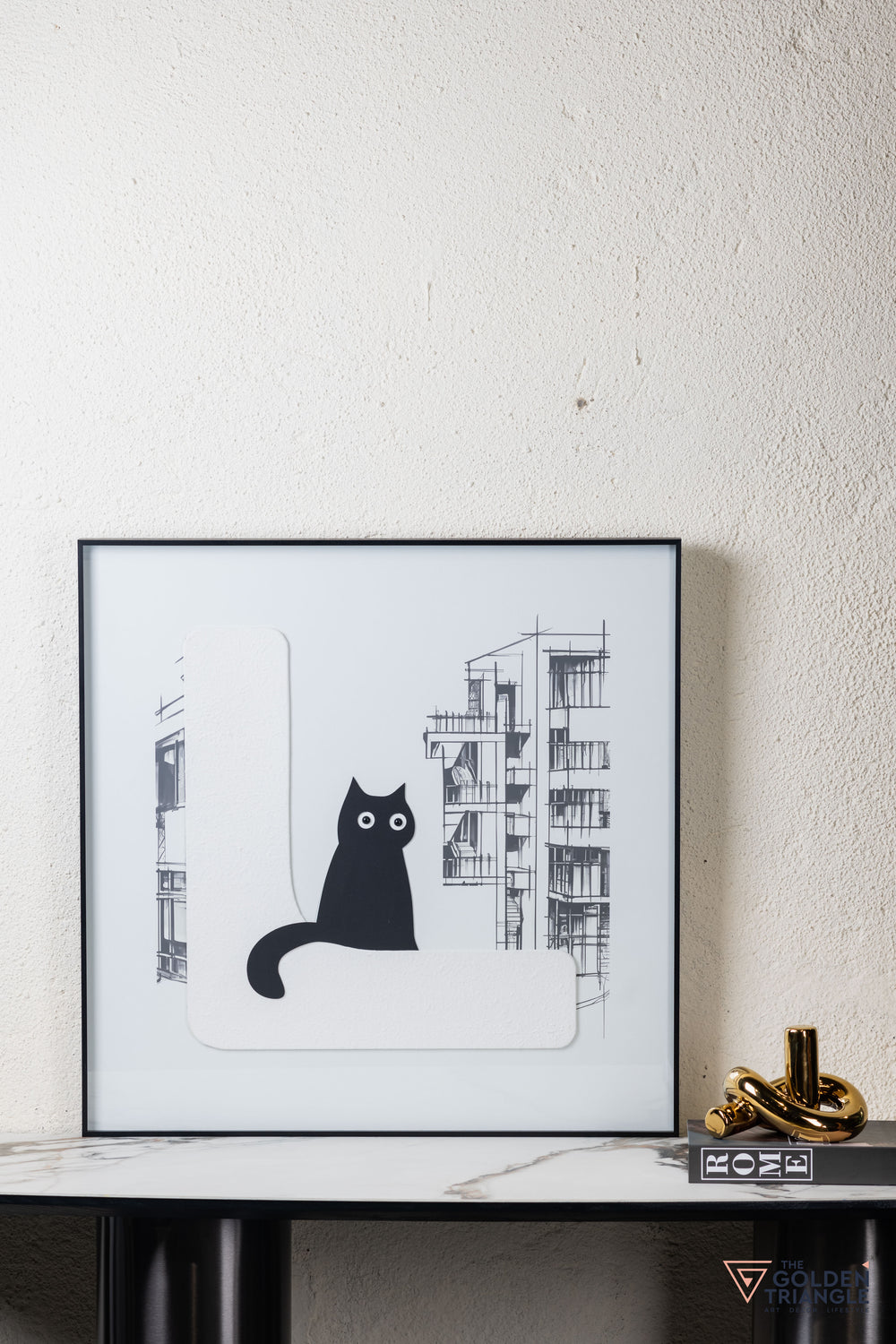 Cat Abstract 3D Wall Art Frame - E