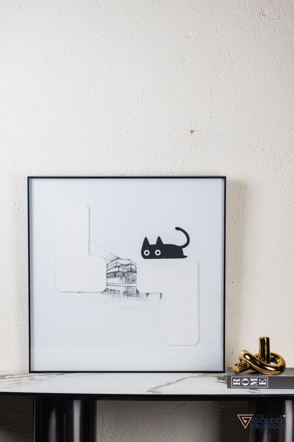 Cat Abstract 3D Wall Art Frame - D