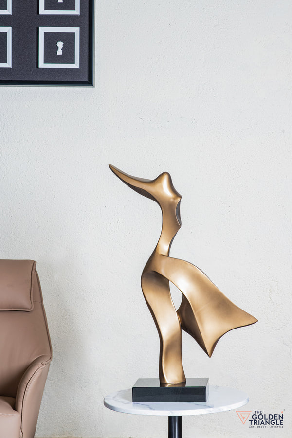 Jive Abstract Sculpture - Gold