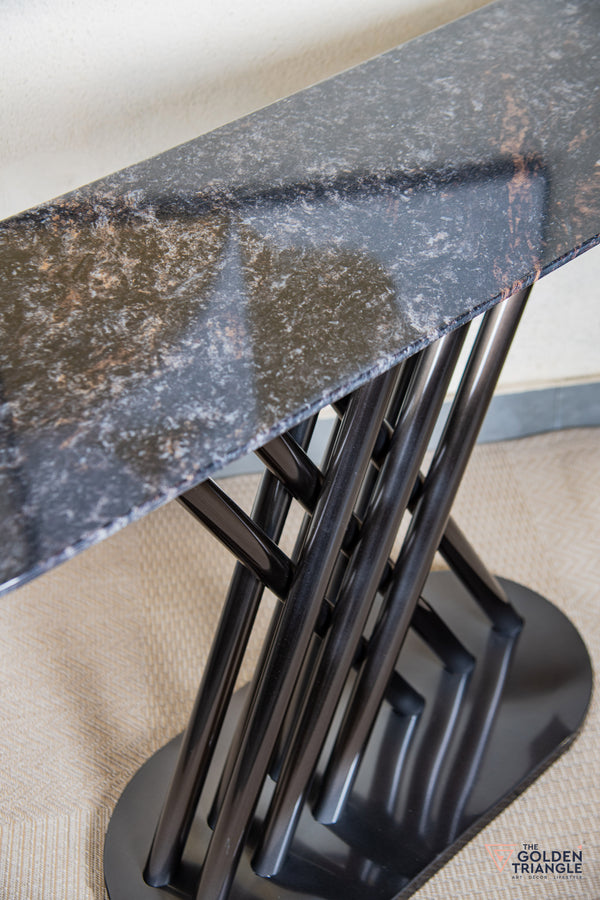 Enzo Console Table - Gun Metal