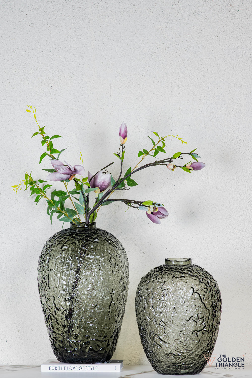 Davora Glass Vase - Smoke