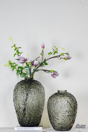 Davora Glass Vase - Smoke