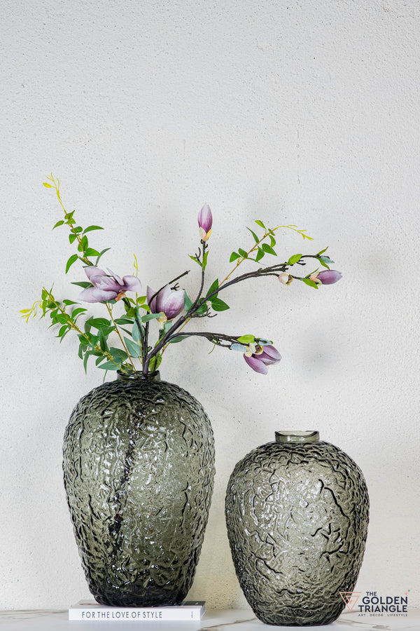 Davora Glass Vase - Smoke