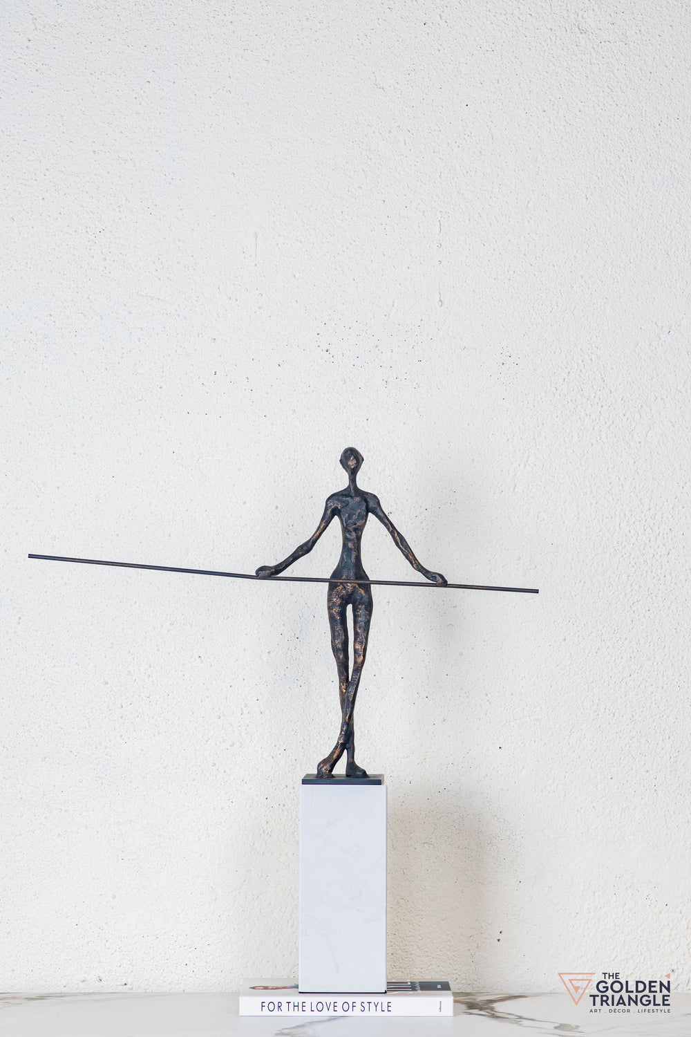 Rilo Gymnast Sculpture - Antique Black