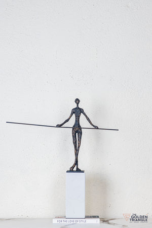 Rilo Gymnast Sculpture - Antique Black