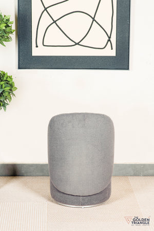 Orella Pouffe with Backrest & Swivel - Gray