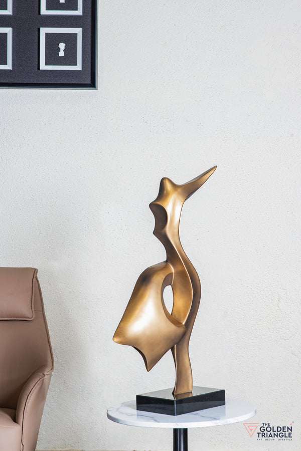 Jive Abstract Sculpture - Gold