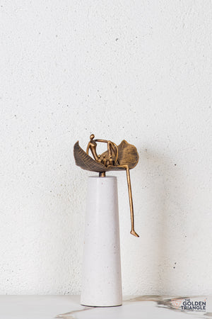 Avira Abstract Sculpture - Antique Gold