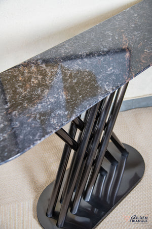 Enzo Console Table - Gun Metal