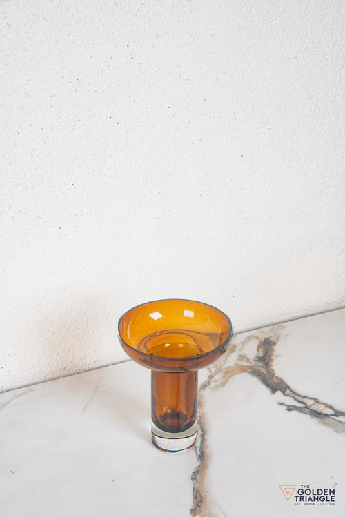 Sogno Glass Vase - Amber