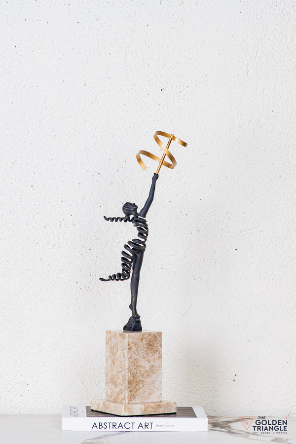 Rixa Gymnast Sculpture - Antique Black