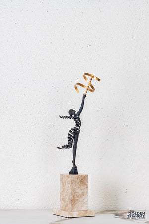 Rixa Gymnast Sculpture - Antique Black