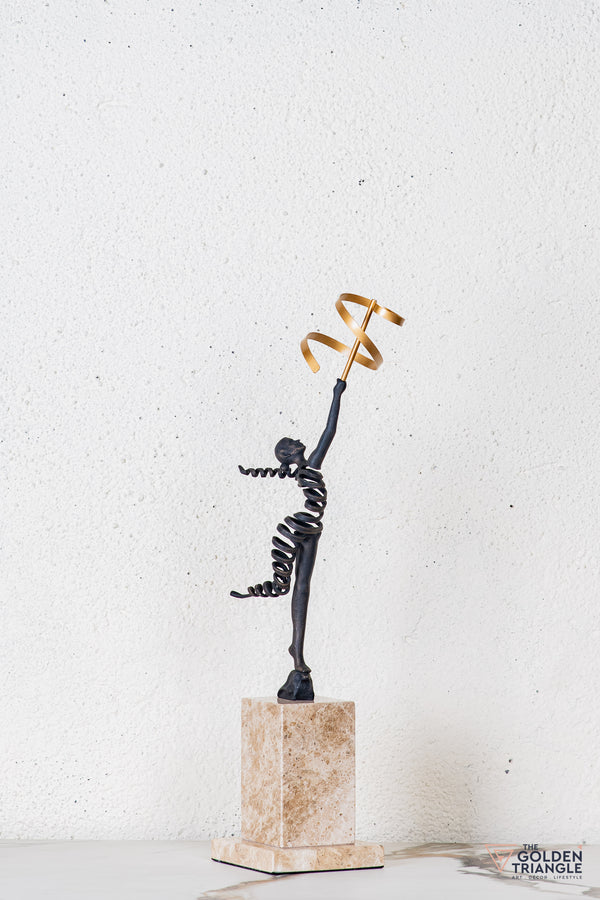 Rixa Gymnast Sculpture - Antique Black