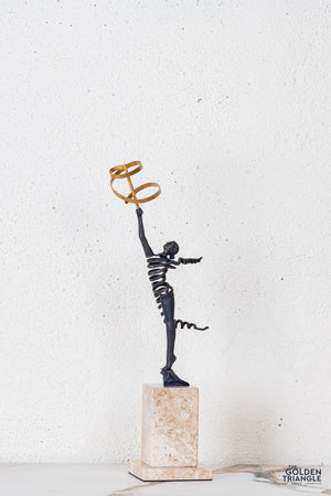 Rixa Gymnast Sculpture - Antique Black